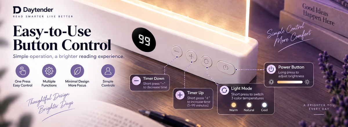 Reading light button controls